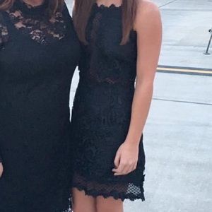 Black lace dress